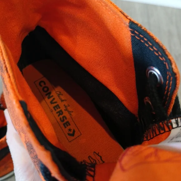 Converse Men's 9.5 Chuck 70 Gore-Tex GTX Orange Waterproof High Top Sneakers EUC - Picture 9 of 10